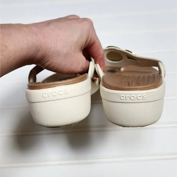 Crocs Sanrah Embellished Wedge Women's Sandals