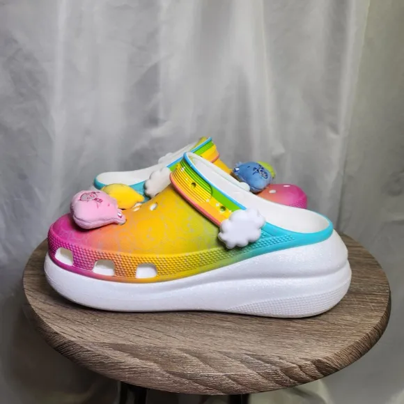 CROCS X Care Bears Collaboration Crush Clog Light On Platform Multicolor M5 W7