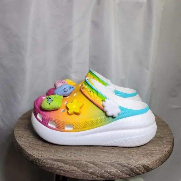CROCS X Care Bears Collaboration Crush Clog Light On Platform Multicolor M5 W7