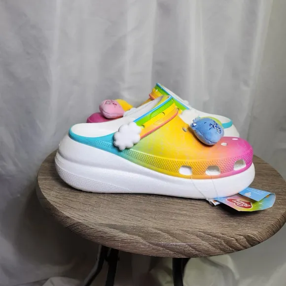 CROCS X Care Bears Collaboration Crush Clog Light On Platform Multicolor M5 W7