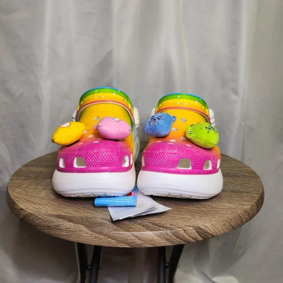 CROCS X Care Bears Collaboration Crush Clog Light On Platform Multicolor M5 W7