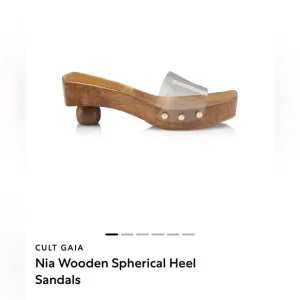 CULT GAIA Nia Wooden Spherical Heel Sandals 37.5 7.5