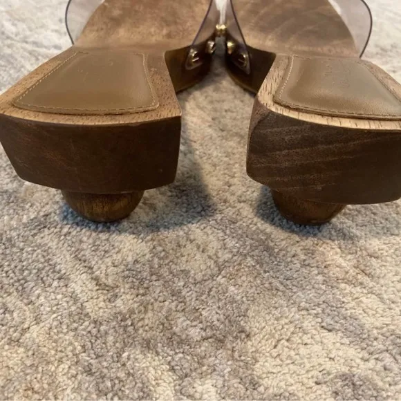 CULT GAIA Nia Wooden Spherical Heel Sandals 37.5 7.5