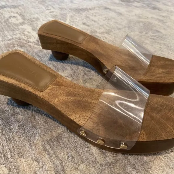CULT GAIA Nia Wooden Spherical Heel Sandals 37.5 7.5