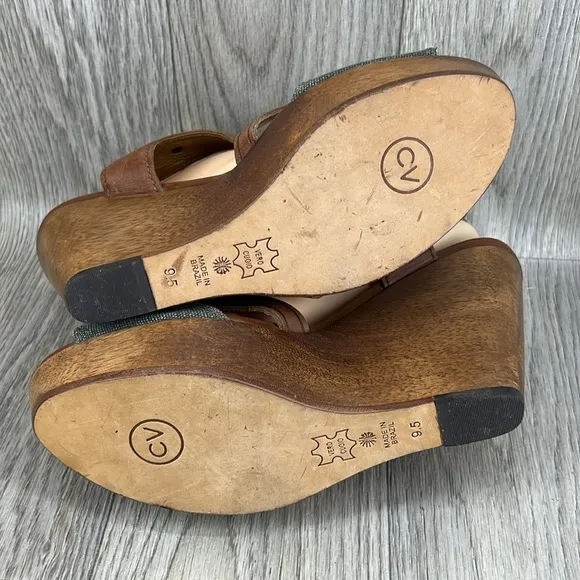 Cynthia Vincent Jemma Sandal with Wood Wedge
