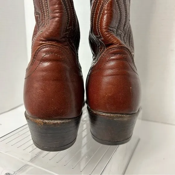 Dan Post Women’s Boots 7.5E Vintage Cowgirl Red Western Retro Rodeo Stitched