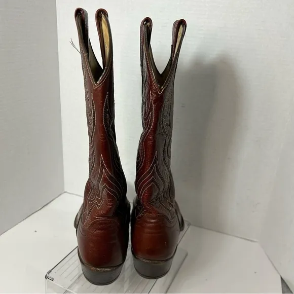 Dan Post Women’s Boots 7.5E Vintage Cowgirl Red Western Retro Rodeo Stitched