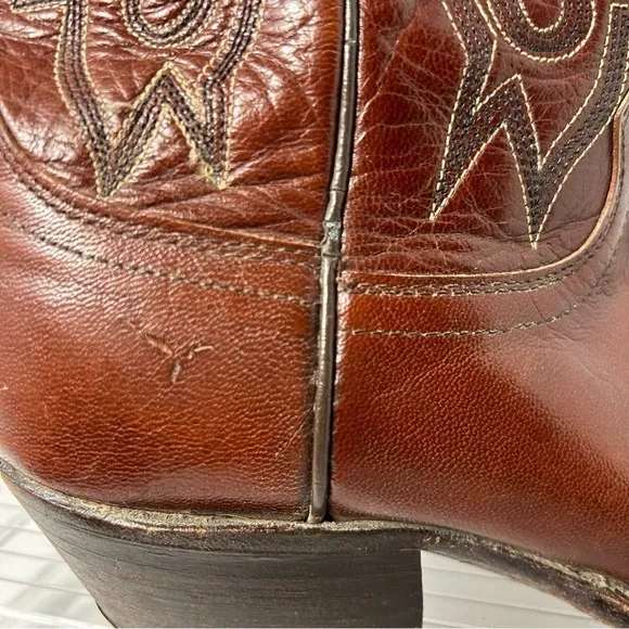 Dan Post Women’s Boots 7.5E Vintage Cowgirl Red Western Retro Rodeo Stitched