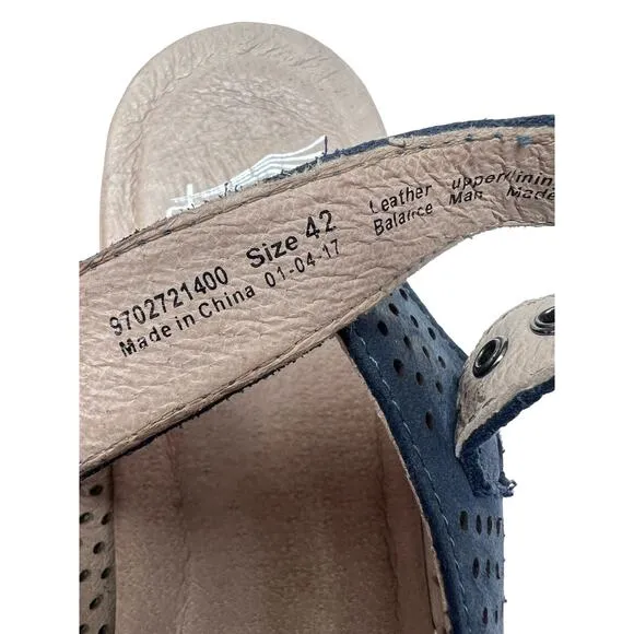 Dansko Jacinda Slingback Perforated Leather Sandals 42/11.5