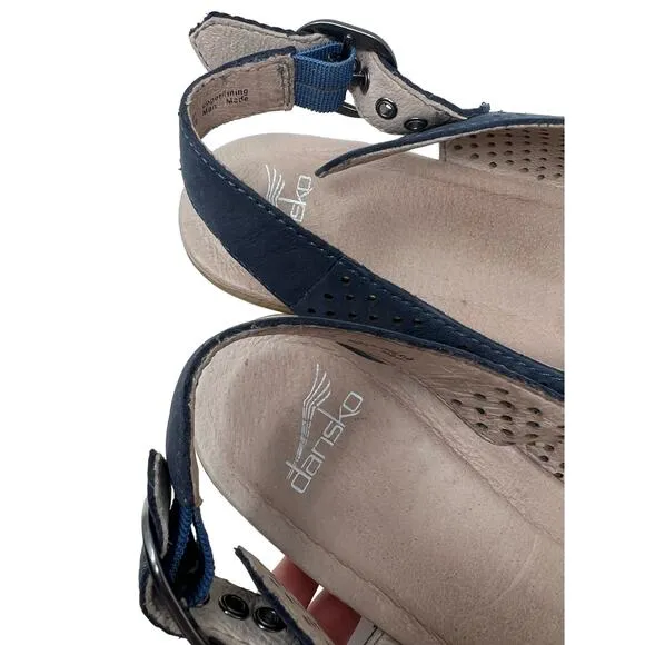 Dansko Jacinda Slingback Perforated Leather Sandals 42/11.5
