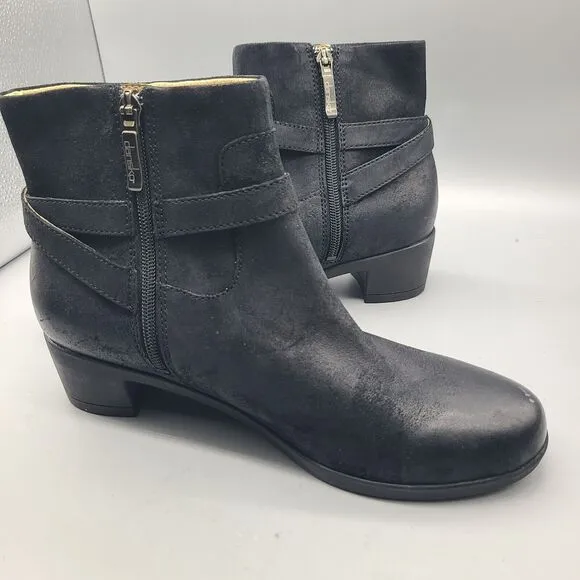 Dansko Womens Ankle Boots Cagney Burnished Black Nubuck Size 39 EU 8.5-9 US