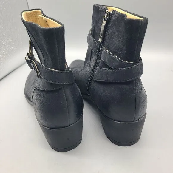 Dansko Womens Ankle Boots Cagney Burnished Black Nubuck Size 39 EU 8.5-9 US