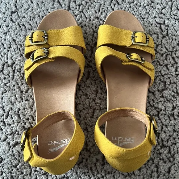 Dansko Yellow Wedge Shoes