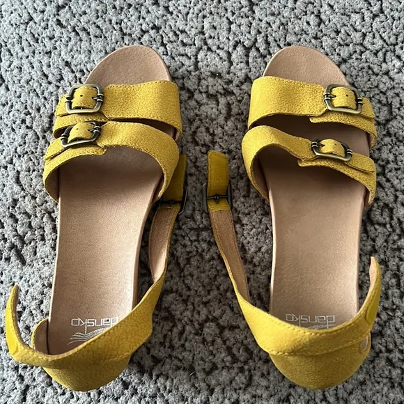 Dansko Yellow Wedge Shoes