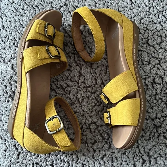 Dansko Yellow Wedge Shoes