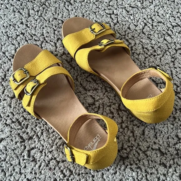 Dansko Yellow Wedge Shoes