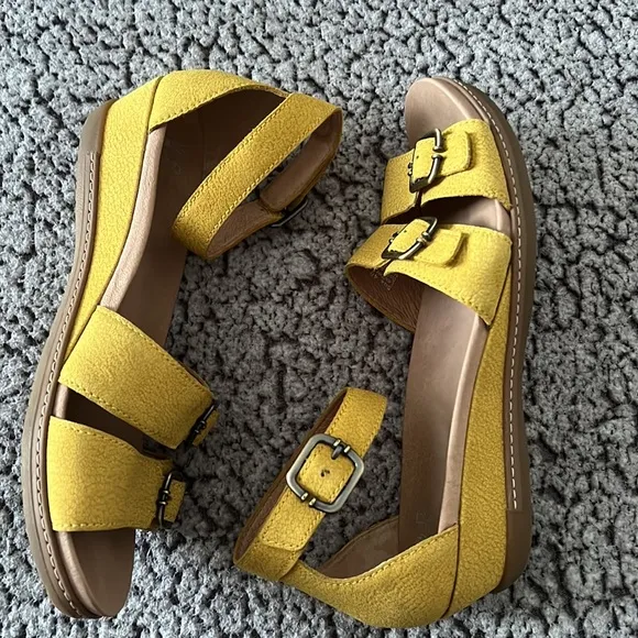 Dansko Yellow Wedge Shoes
