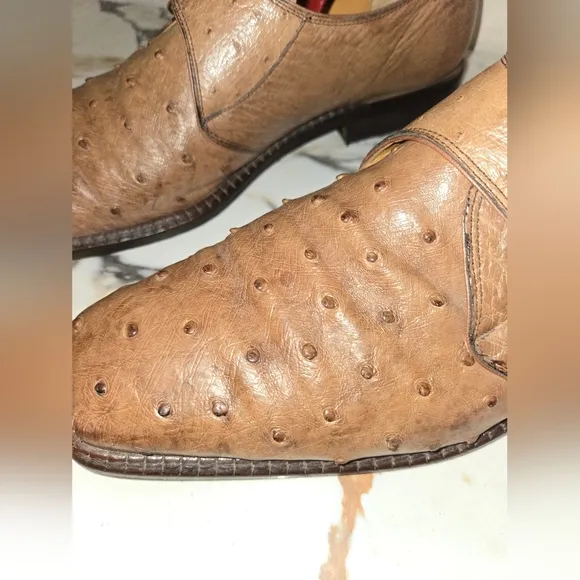 David Eden  Ostrich Mens Shoes Size  12, Rtls For $650.00 Asking $150.00
