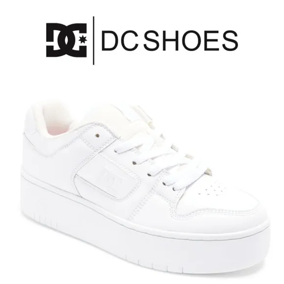 DC Shoes - Women's Manteca 4 Platform Shoes- White - Size 7