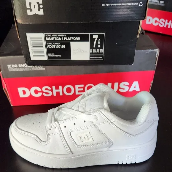 DC Shoes - Women's Manteca 4 Platform Shoes- White - Size 7