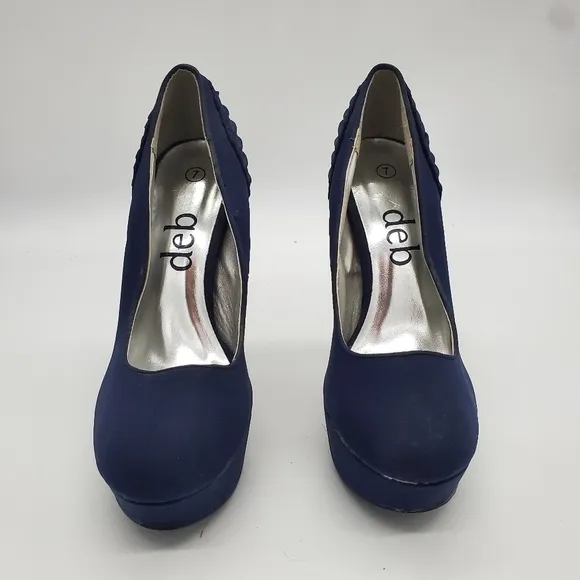 Deb Stiletto Heel Pumps Women's 7 Navy Blue