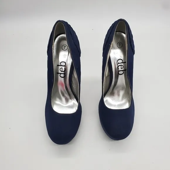 Deb Stiletto Heel Pumps Women's 7 Navy Blue