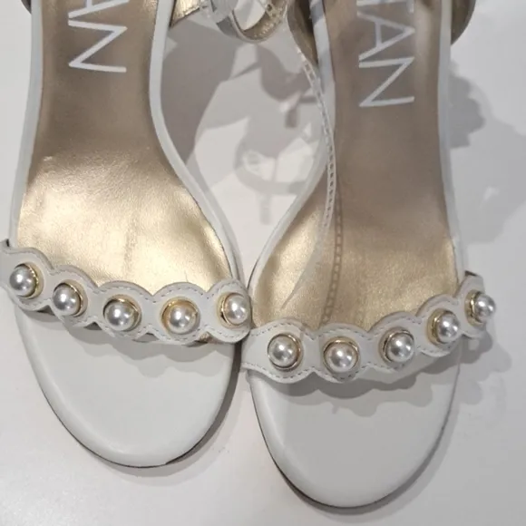 Deltan Maryam Pearl Embellished Dress Sandals