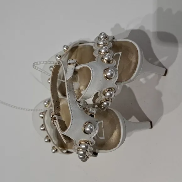 Deltan Maryam Pearl Embellished Dress Sandals