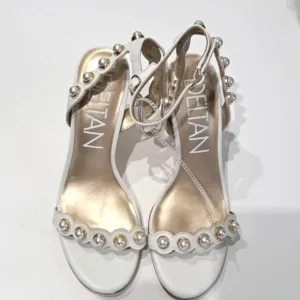 Deltan Maryam Pearl Embellished Dress Sandals