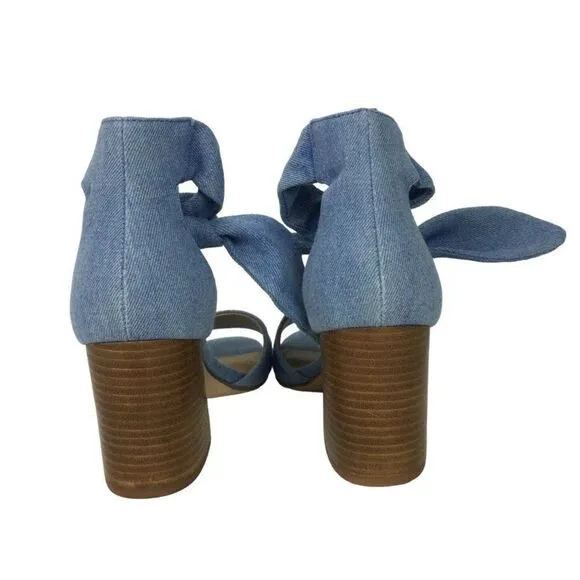 Design Lab Denim Sandals Women Size 9.5 M