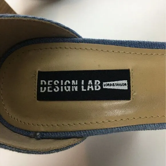 Design Lab Denim Sandals Women Size 9.5 M