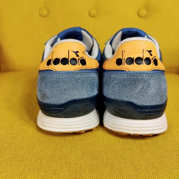 DIADORA Titan II Trainers Blue Suede Lace Up Casual Shoes Men's Sneaker Size 10