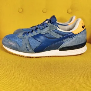 DIADORA Titan II Trainers Blue Suede Lace Up Casual Shoes Men's Sneaker Size 10