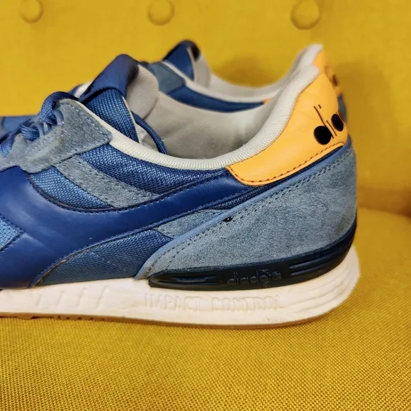 DIADORA Titan II Trainers Blue Suede Lace Up Casual Shoes Men's Sneaker Size 10