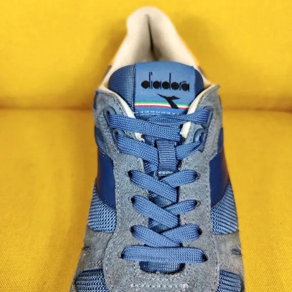 DIADORA Titan II Trainers Blue Suede Lace Up Casual Shoes Men's Sneaker Size 10