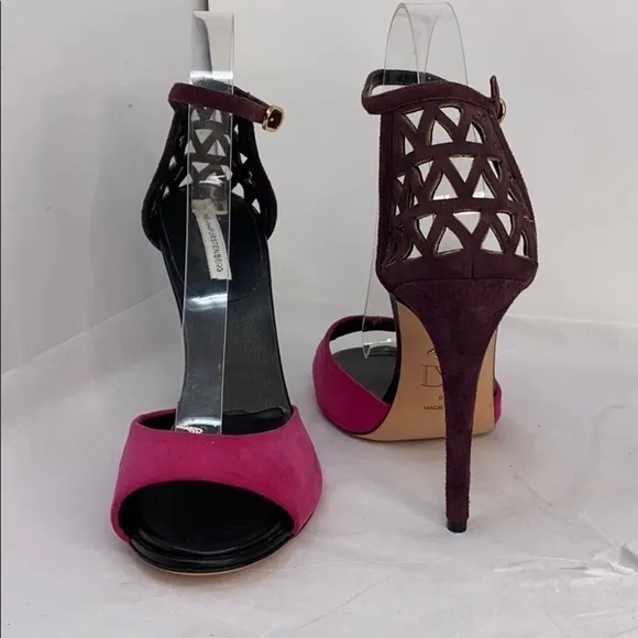 Diane Von Furstenberg 9.5 Pink Purple Suede Sandal