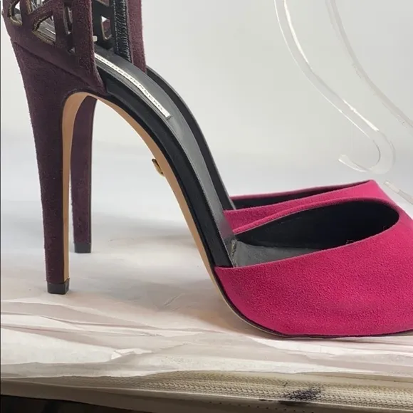 Diane Von Furstenberg 9.5 Pink Purple Suede Sandal