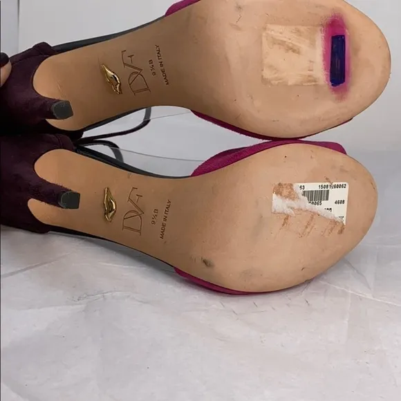 Diane Von Furstenberg 9.5 Pink Purple Suede Sandal