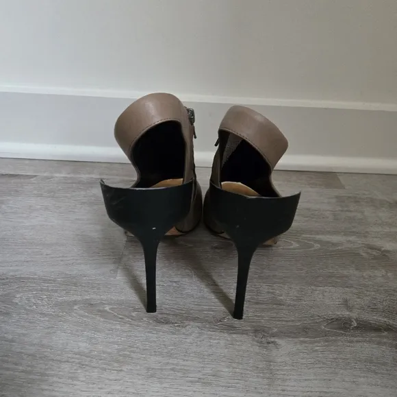 Diane Von Furstenberg DVF Leather Peep Toe Slingback Sandals Booties