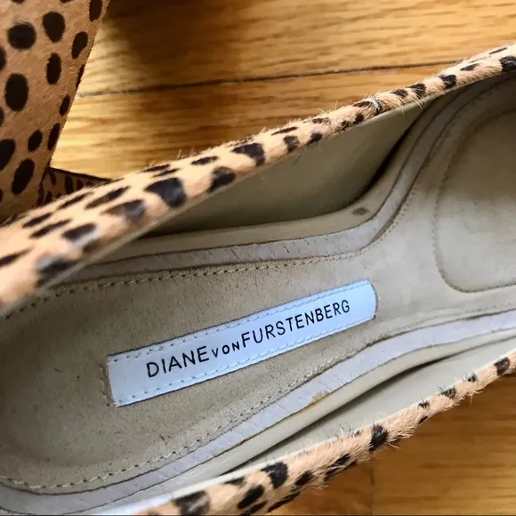 Diane Von Furstenberg Haircalf Leopard Heels