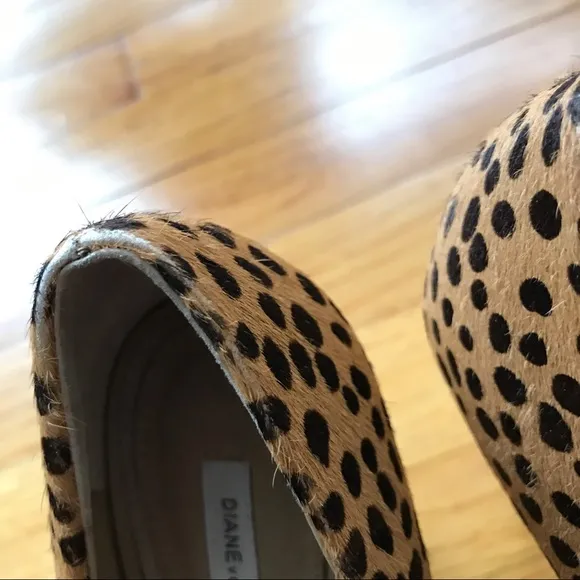 Diane Von Furstenberg Haircalf Leopard Heels