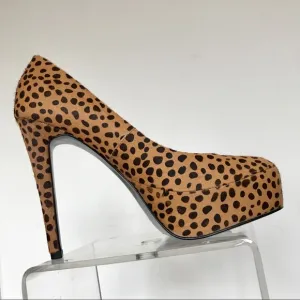 Diane Von Furstenberg Haircalf Leopard Heels