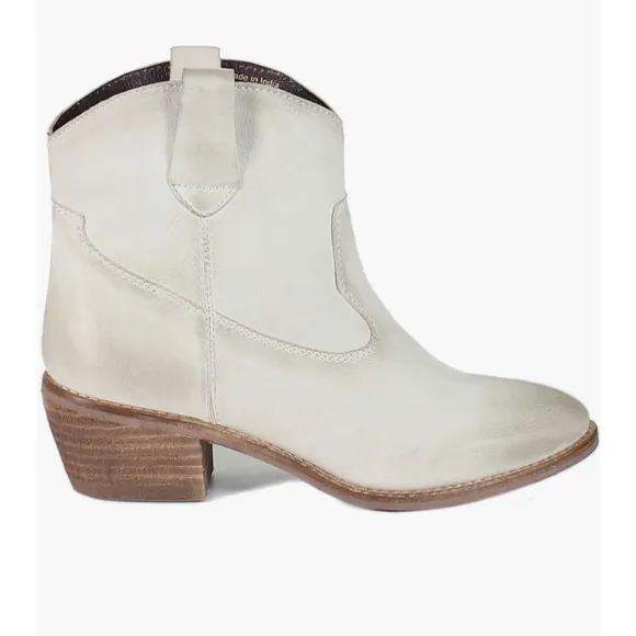 diba true outta town offwhite nubuck Western bootie Leather Block Heel  … 6.5