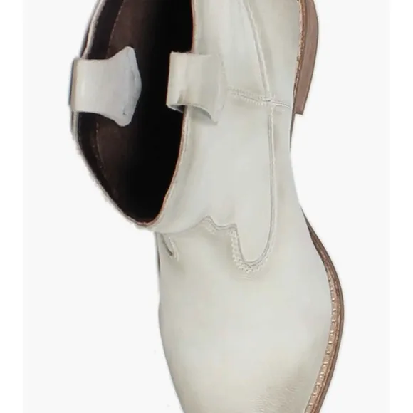 diba true outta town offwhite nubuck Western bootie Leather Block Heel  … 6.5