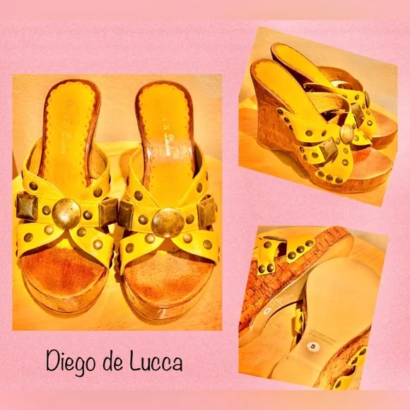 Diego De Lucca Wedge Sandals (Size 5)