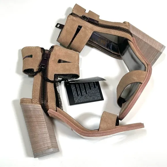DIESEL Heels Sandals Size 37 US 7 Tan Block heel​