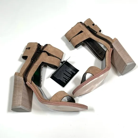 DIESEL Heels Sandals Size 37 US 7 Tan Block heel​