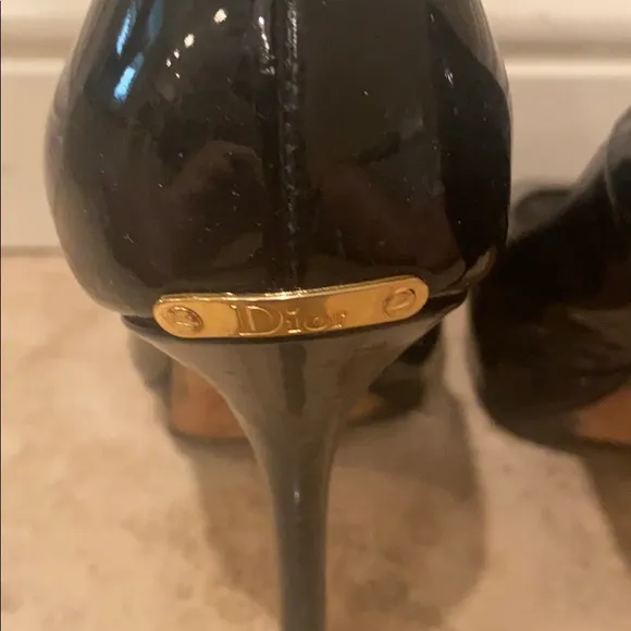 Dior Black Miss Patent Leather Pumps US 6.5