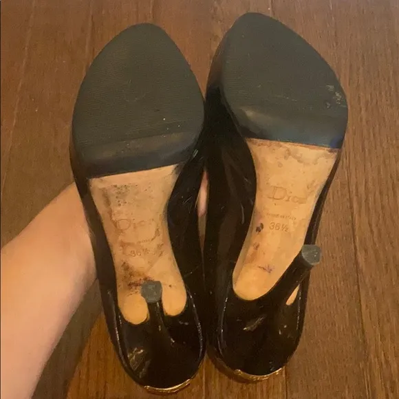 Dior Black Miss Patent Leather Pumps US 6.5