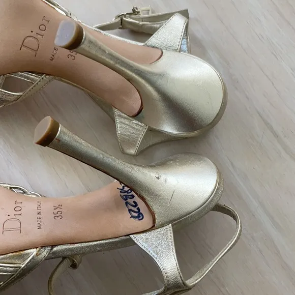 Dior Gold Heel sandals